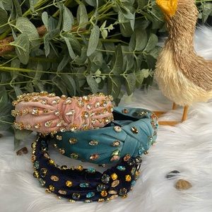 Pink Velvet Sparkle Headband